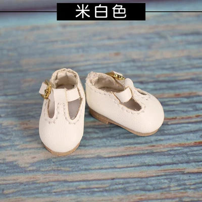 ICY DBS Blyth doll middie doll blyth doll shoes for DODO doll OB11 body shoes - rice white / 3cm for joint doll