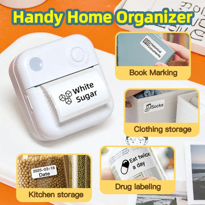 Dolewa D3 Portable Printer Thermal Paper Stickers Paper Mini Printers Labels Maker Printer for Error Printing Photo Printing