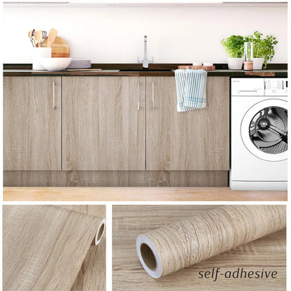 PVC Waterproof Wood Grain 3D Stickers for DIY Wardrobe Cupboard Table Closet Furniture Vinyl Self Adhesive Wallpaper Home Dec
