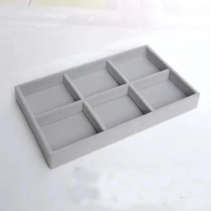 New Jewelry Organizer Velvet Jewelry Storage Tray Display Ring Bracelet Necklace Storage Box Showcase Drawer Organizer Trays 