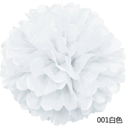 5pcs Wedding Decorative Paper Pompoms Pom Poms Flower Ball Party Home Decor Tissue Baby Shower Birthday Christmas DIY Decorat