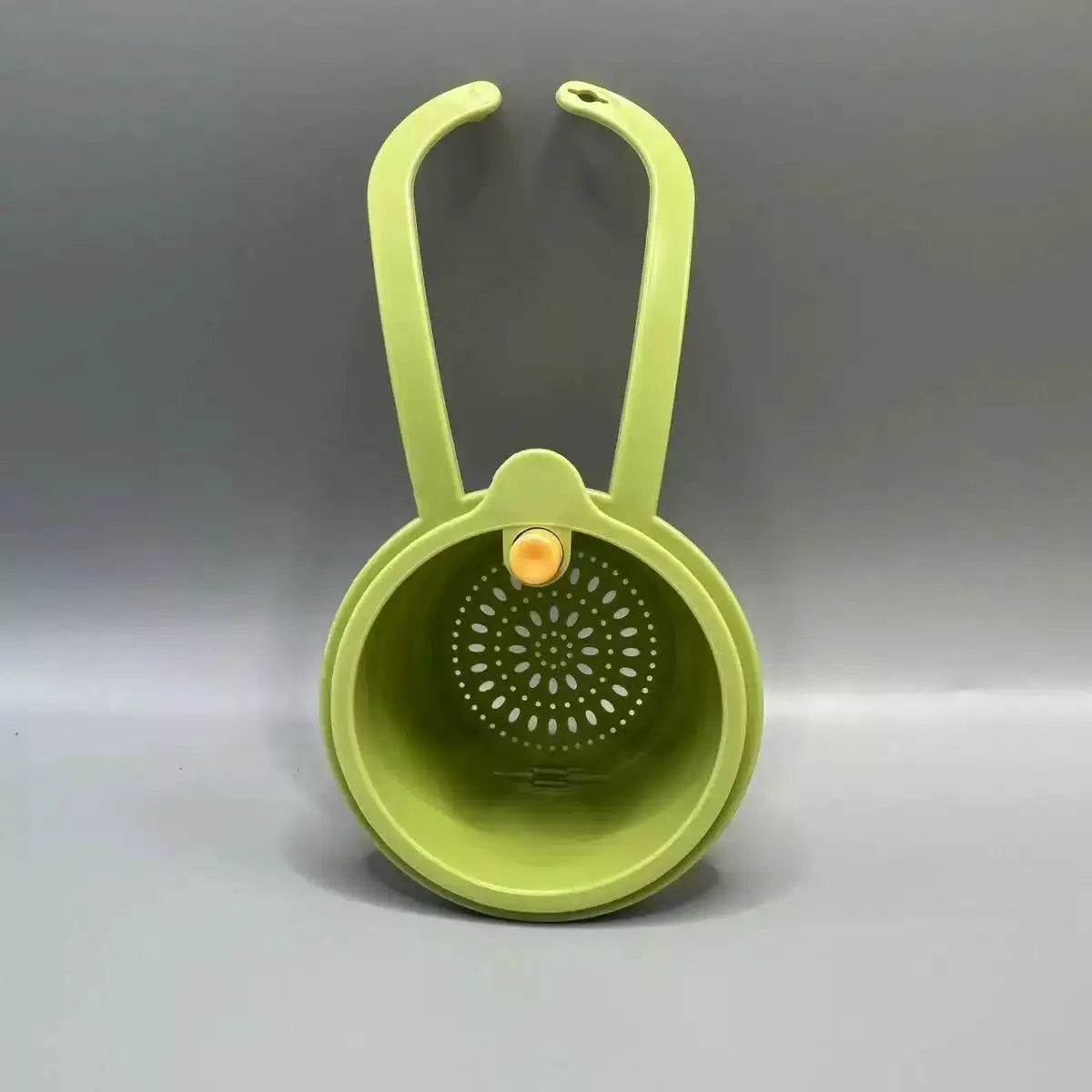 Press-Type Drain Basket: Food Strainer & Sink Organizer, Multi-Functional for Kitchen & Bathroom Use - green