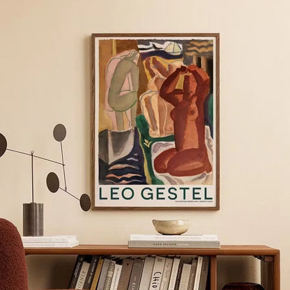 Vintage Abstract Geometry Revival Gallery Canvas Wall Art Print Poster Mural for Living Room Bedroom Office Wall Decor Gift