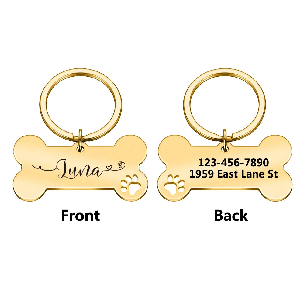1pc Creative Custom Text The name of the love wavy line Personalized Dog Tags Customized Dog Collar With Name For Dog Tag Nam