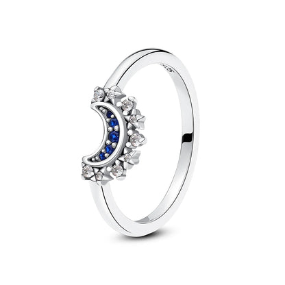 Original 925 Sterling Silver Ring Love Heart Pave CZ Crystal Stackable Rings For Women Wedding Engagement Birthday Gift Jewel
