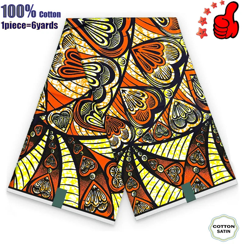 100% Cotton Soft Original Guaranteed Veritable African Real Wax Fabric Ghana Nigeria Style Ankara Wax Batik Fabric - 31