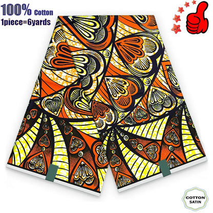 100% Cotton Soft Original Guaranteed Veritable African Real Wax Fabric Ghana Nigeria Style Ankara Wax Batik Fabric - 31