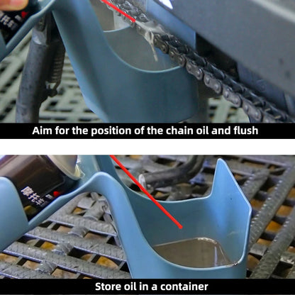 Motorcycle Bike Chain Oil Storage Tool Agent Widely Used Chain Oil Anti-spray Tool Box Chain Cleaning Oil Splash-Proof Tool