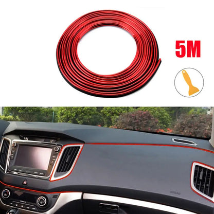 Car Interior Decoration Line Trim Door Center Console Gap Instrument Panel Decorative Line Chrome Glitter Modification Suppli