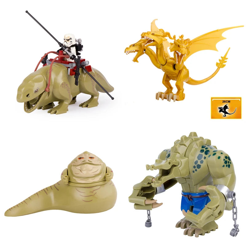 Movie Series Animal Big Dinosaur Building Block Monster Mini Animation Action Figures Model King Toy Children's Gifts
