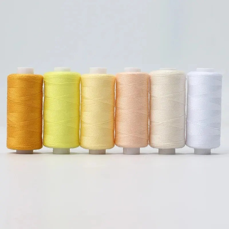6pcs/Pack Assorted Colors Sewing Thread Polyester Sewing Thread, For Domestic DIY Sewing And Embroidery - XX-6QS-1Z