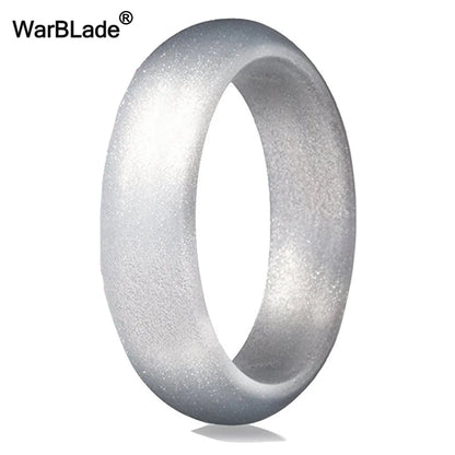 WarBLade 5.7mm Food Grade FDA Silicone Rings For Women Wedding Rubber Bands Hypoallergenic Flexible Silicone Finger Ring - si