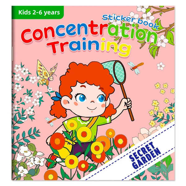 Montessori Toys Cartoon Sticker Books Focus on Potential Development Education Sticker Toys for Children 3-6Y - Secret Garden