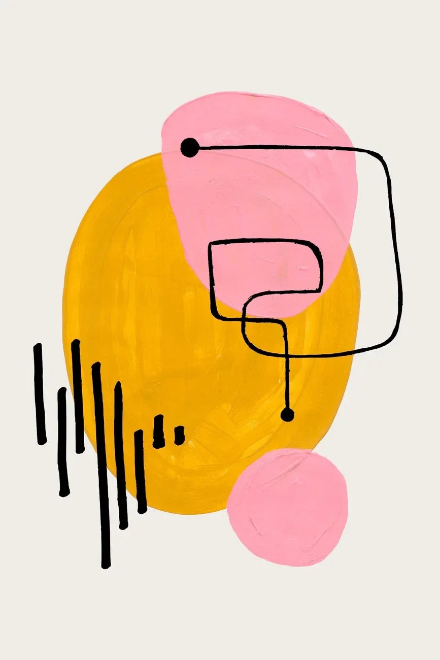 Minimalist Mid Century Watercolor Brush Strokes Poster Abstract Orange Canvas Print Painting Wall Art Picture Living Room Dec