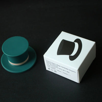 Magic Hat Wine Bottle Stopper Seal Cork Cover Silicone Wine Bottle Stopper Kitchen Tools - 1green in box