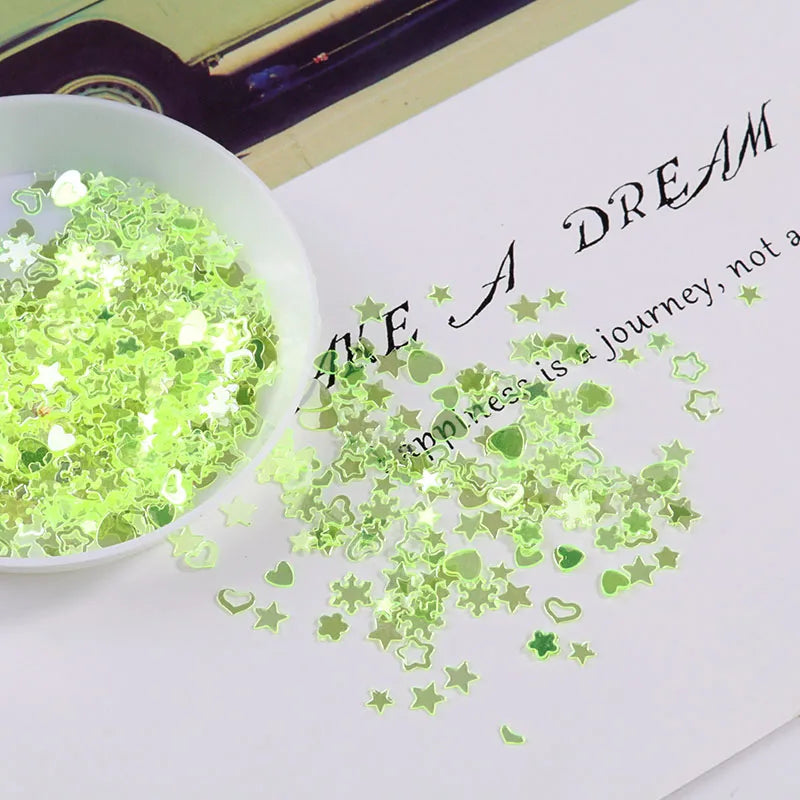 10g(2000Pcs)/Pack Various Styles Mixed Colors Shape Loose Sequins DIY nail Craft Jewelry Making, Wedding Decoration confetti 