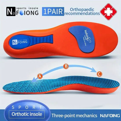Orthopedic Insoles for Feet Sport Shock-absorbing Insole for Shoes Arch Support Plantar Fasciitis Templates Pads Men Women So