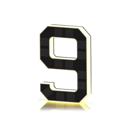 Personalized Solar Powered Address Number Waterproof Modern Address Number for Outside House Light Up Courtyard Hotel Bar - 9