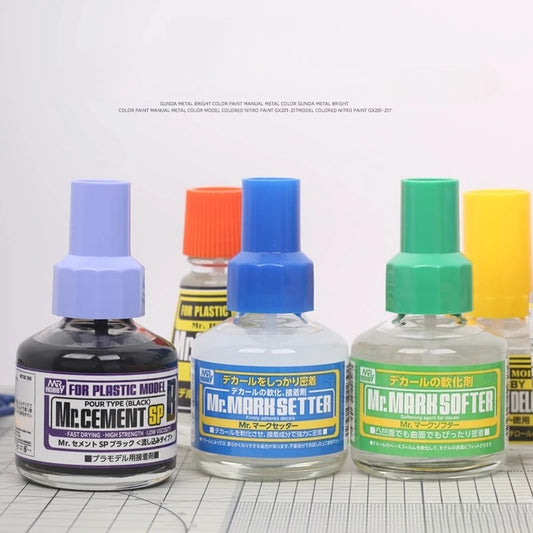 MR.HOBBY Mr. Cement Series Pour Type SP Adhesive/Decal Softener for Plastic Model Making Cement Glue Hobby DIY