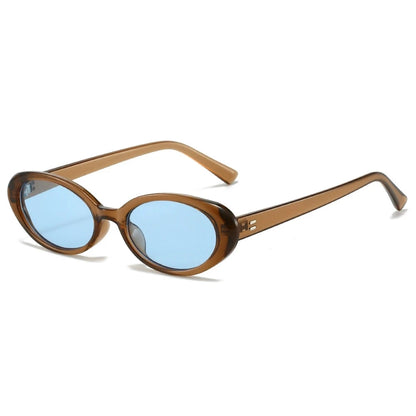 Small Oval Sunglasses for Women's Vintage Design Sun Glasses Shades Female Sexy Retro Punk Men Sunglass Outdoor Trendy Eyewea