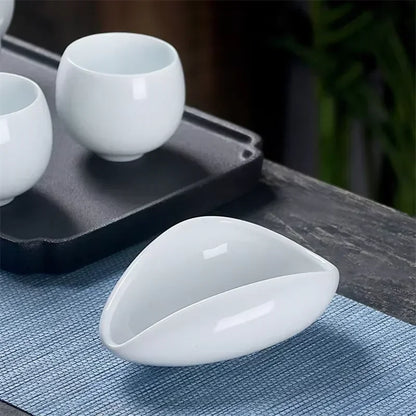 Coffee Bean Measuring Cup Ceramic Weighing Tray Coffee Powder Dosage Tray Suitable for Home Cafe Simple Coffee Tray Accessori