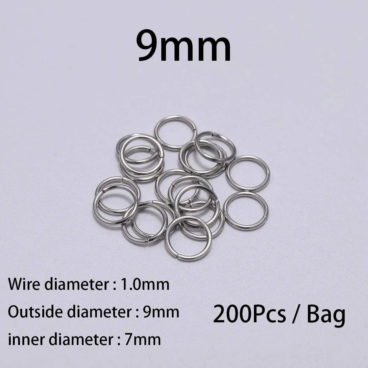 200Pcs Stainless Steel Open Jump Rings for Jewelry Making Supplies DIY Double Loops Split Rings Connectors For Jewelry Findin
