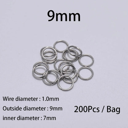 200Pcs Stainless Steel Open Jump Rings for Jewelry Making Supplies DIY Double Loops Split Rings Connectors For Jewelry Findin