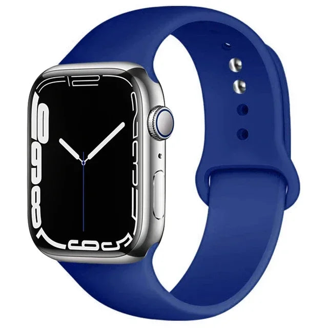 Silicone Band For Apple Watch strap 46mm 44mm 45mm 40mm 41mm 42-38mm 49mm sport bracelet iwatch series 11 10 9 8 7 6 5 SE Ult