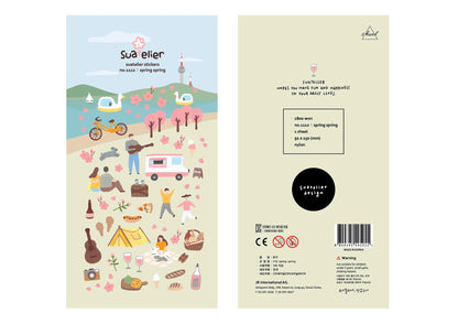 Suatelier Scrapbook Stickers Korea Stationery Junk Journal Diary Deco Sticker Scrapbooking Supplies DIY Photo Album Decoratio