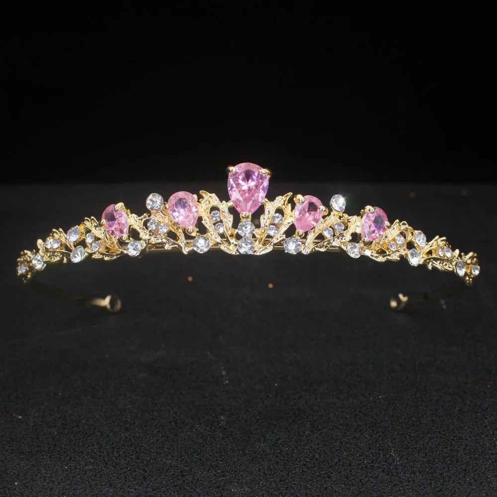 Luxury Crystal Hair Tiaras For Bride Women Prom Hairstyle Rhinestone Zircon Diadem Headband Wedding Bridal Hair Accessories -