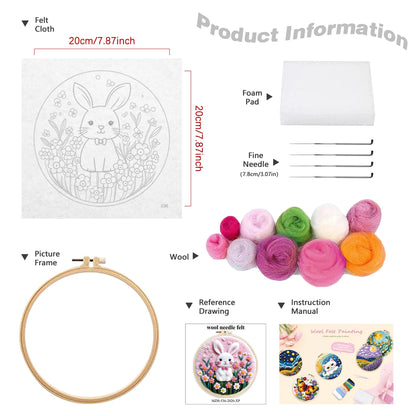 Needle Felting Kit For Beginner Wool Painting Kit DIY Felt Wool Needle Felt Set Tool Landscape Gift Picture For Home Decors