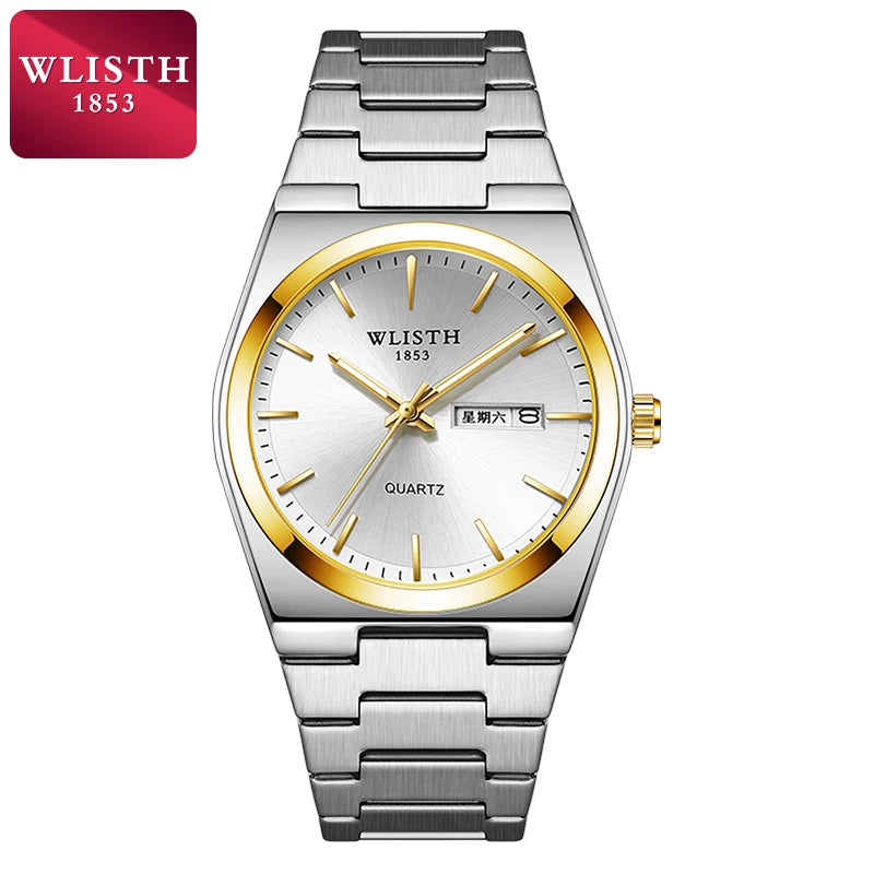 Man Watch Quartz Watch Luxury Waterproof Luminous Date Week Stainless Steel Men's Watch Male relógios masculino reloj hombre 