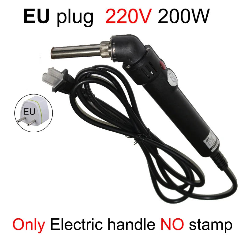 Custom Electric Branding Iron Temperature-Controlle Stamping Heater Wood Handcraft Leather Cake Food Adjustable Temperature I