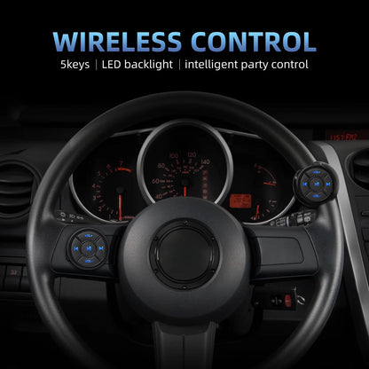 Wireless Bluetooth Remote Controller Media Button Car Motorcycle Bike Steering