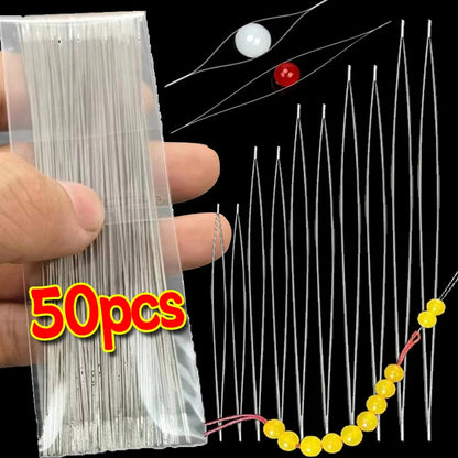 Beading Needles Pins Open Curved Big Eye Needle for Beads Bracelet DIY Jewelry Making Tools Handmade Craft Beaded Threading P