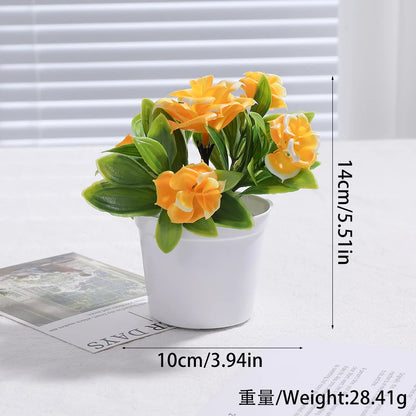 Artificial Plants Bonsai Simulated Tree Potted Fake Flowers Table Porch Potted Ornaments Home Wedding Decor Housewarming Gift
