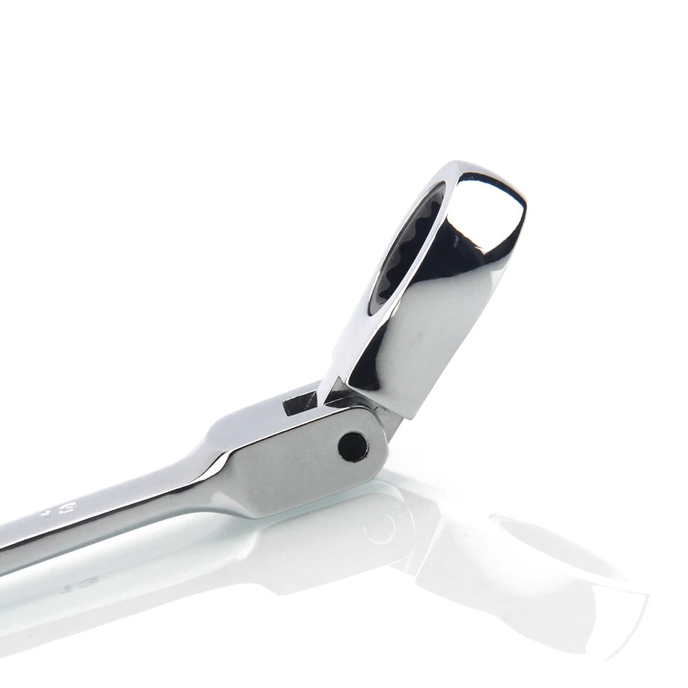 1-Piece Ratchet Wrench of Keys Spanner Hand Tool 72-Tooth Ratcheting Flexible Head Mirror Finish