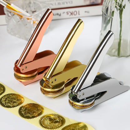 Embosser Stamp LOGO Customized Wedding Library Book Private Seals Customization Envelope Party Invitation Embossing Stamps DI