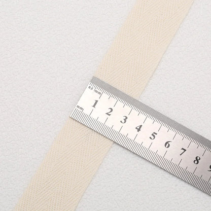 5yards 10/15/20/25/30/40/50mm Cotton Herringbone Webbing Tape Beige/White/Black High Tenacity Twill Binding Ribbon For Garmen