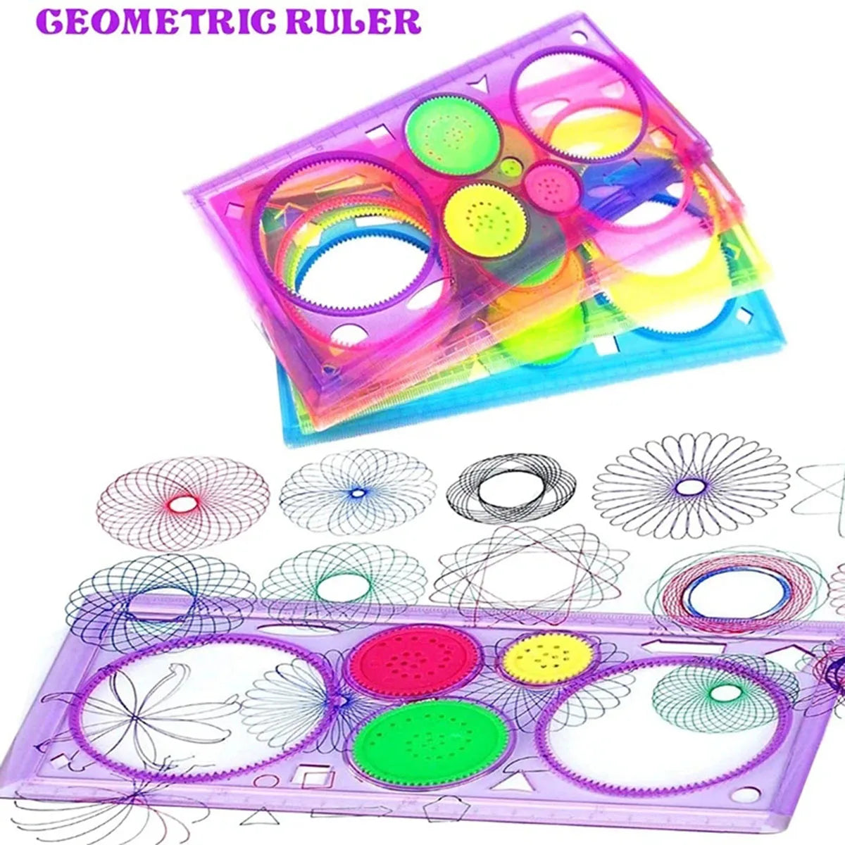 Geometry Spirograph Drawing Stencil Set Painting Template Ruler Art Craft Creative Children Kids Educational Toy Girls Boys G