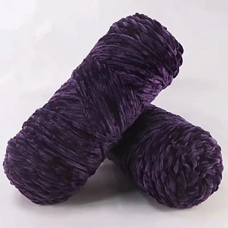 DIY 100% Polyester Velvet Yarn Amigurumi Accessories Dolphin Baby Plush Yarn Soft Chenille Yarn for Knitting 1 Skein 100g 130