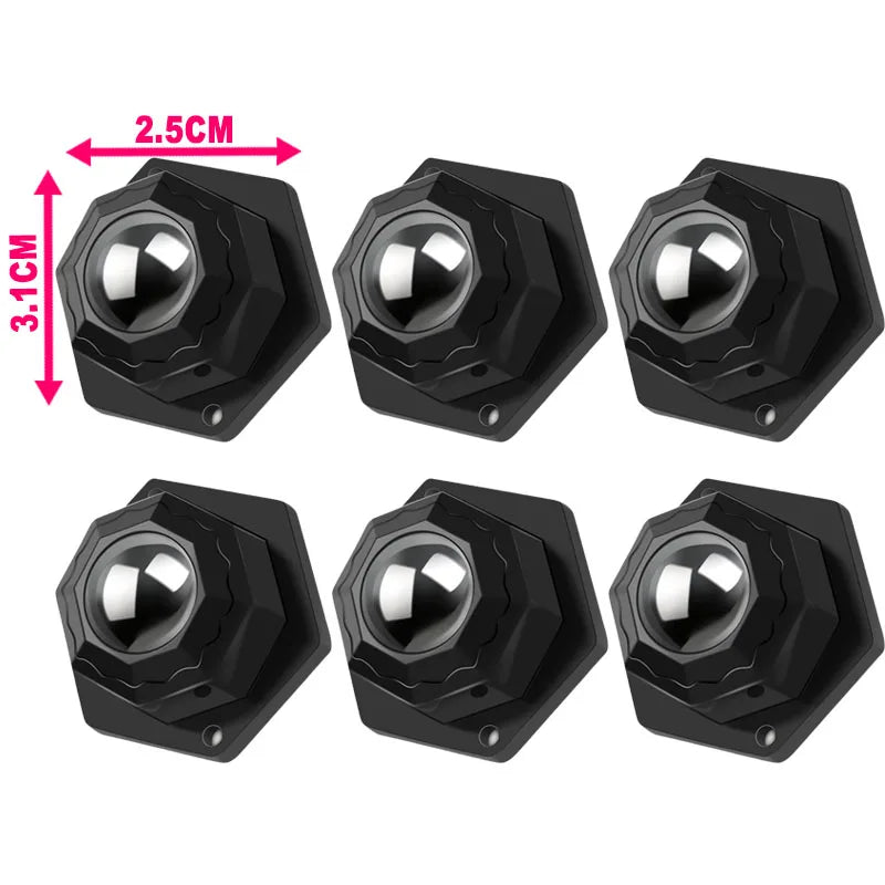 Self Adhesive Caster Wheels Appliance Rollers Appliance Sliders for Kitchen 360° Swivel Universal Wheel Mini Small Kitchen - 
