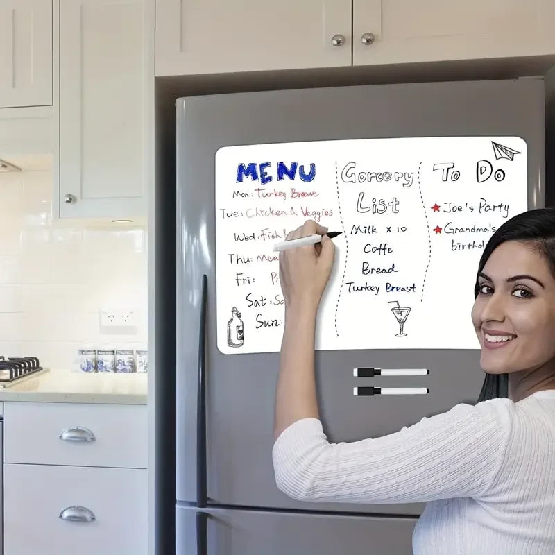 A3 A4 A5 Erasable Flexible Marker Fridge Magnet Magnetic WhiteBoard Dry Erase Board Refrigerator Sheet Kitchen Memo Grocery L