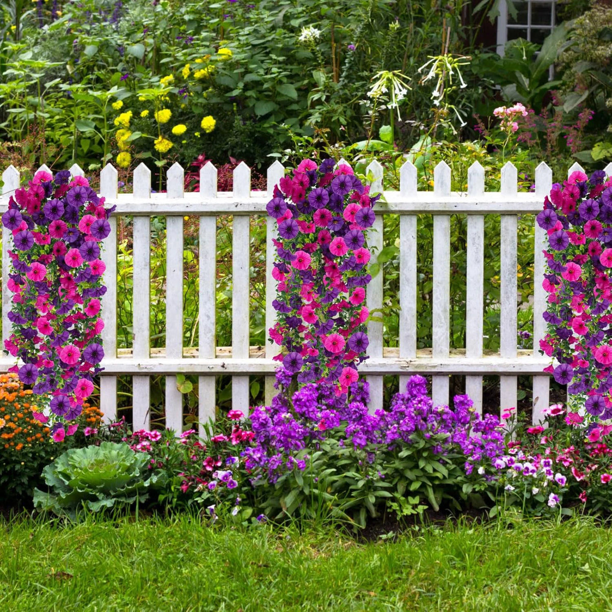 1/2Pcs Artificial Flowers Vine Morning Glory Wedding Bridal Home Room Table Festival Decor Outdoor Yard Garden Arch DIY Gift 