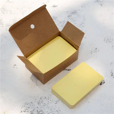 100pcs/box Kraft paper card color blank business card message thank you card writing card label bookmark learning card - Yell