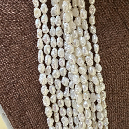 A 4.5-5.5mm Irregular Baroque Natural Freshwater Pearls Semi-Finished Beads for Jewelry Making DIY Necklace Bracelet Accessor