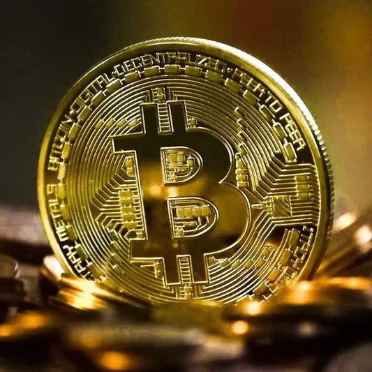 Plated Souvenir Gift Art Collection Physical Bitcon Coin BTC Case Antique Imitation Bitcoints Coins Metal Gold Commemorative