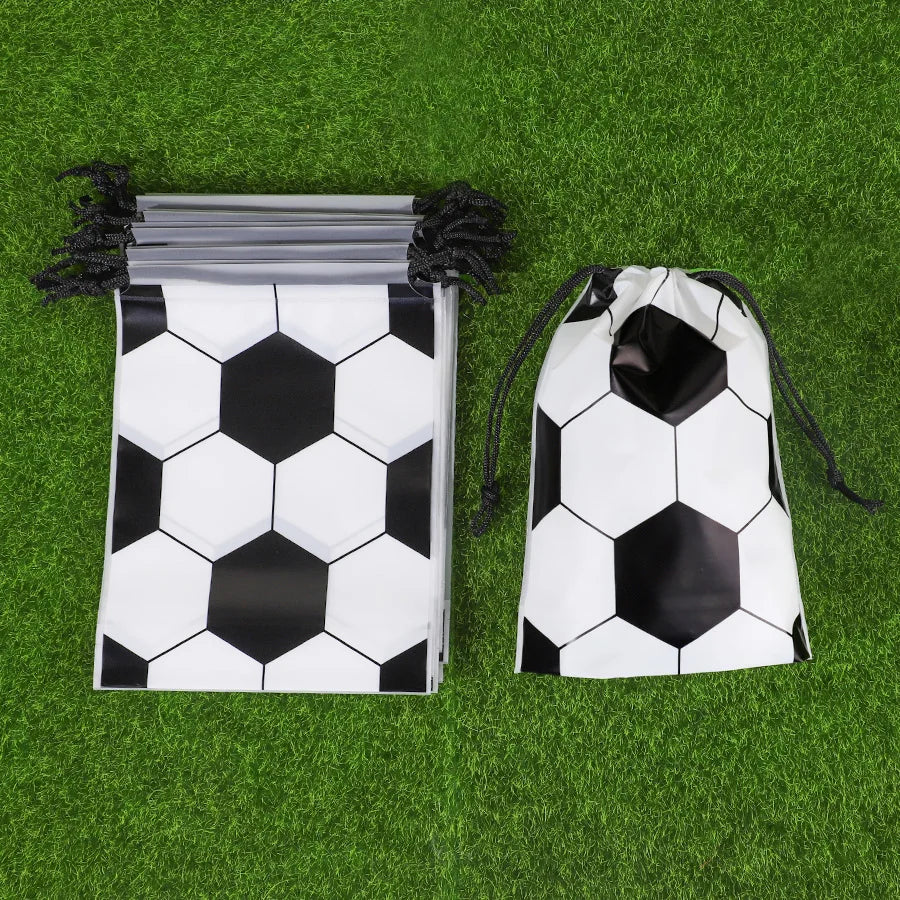 20/50Pcs Soccer Party Drawstring Bag Football Sports Theme Birthday Favors Treat Bag Team Celebration Gift Decoration Supplie