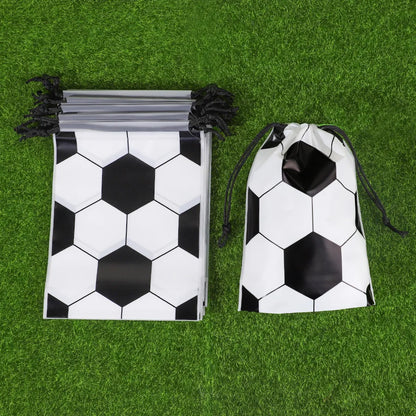 20/50Pcs Soccer Party Drawstring Bag Football Sports Theme Birthday Favors Treat Bag Team Celebration Gift Decoration Supplie