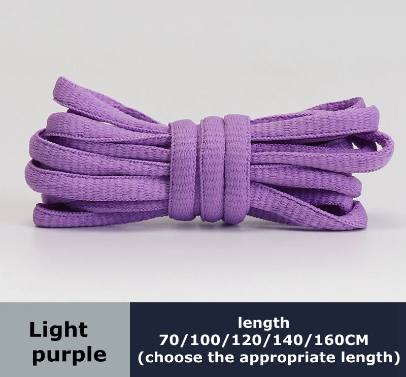 Men's And Women's Sports Shoelaces Color Flat Semicircular Shoelace Suitable For All Shoes Round Laces 23 Colors 1 Pair - Lig